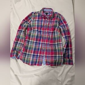Women's Pre-owned Talbots Petite‎ (P) Plaid Long Sleeve Shirt